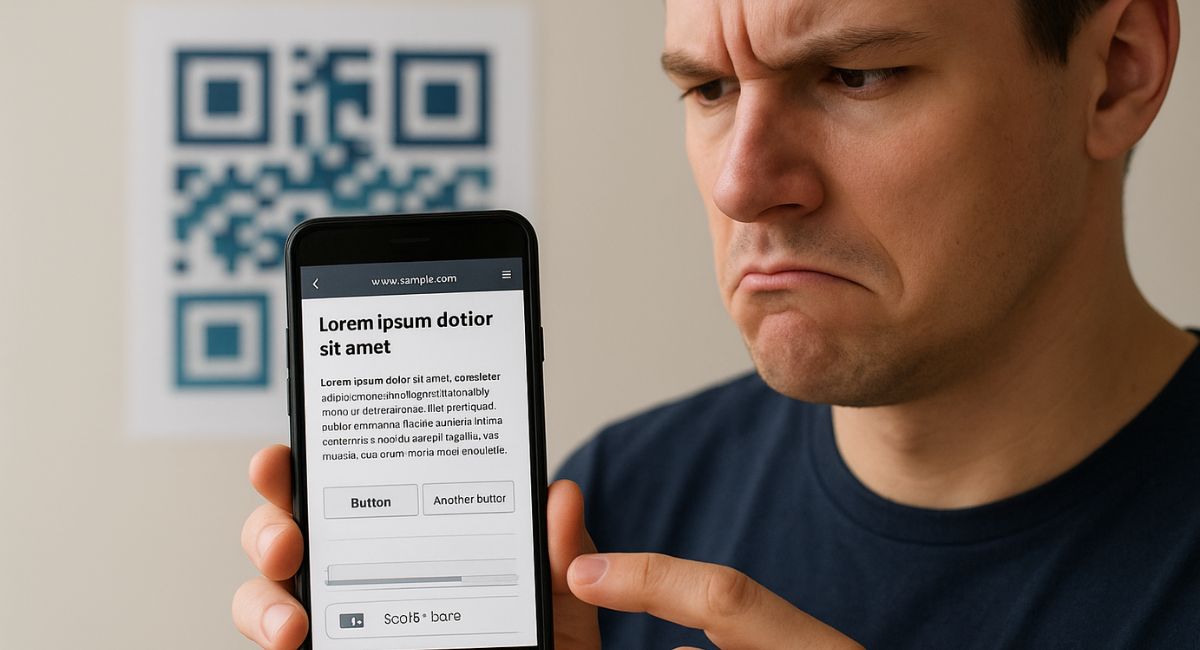 error de código qr sin destino