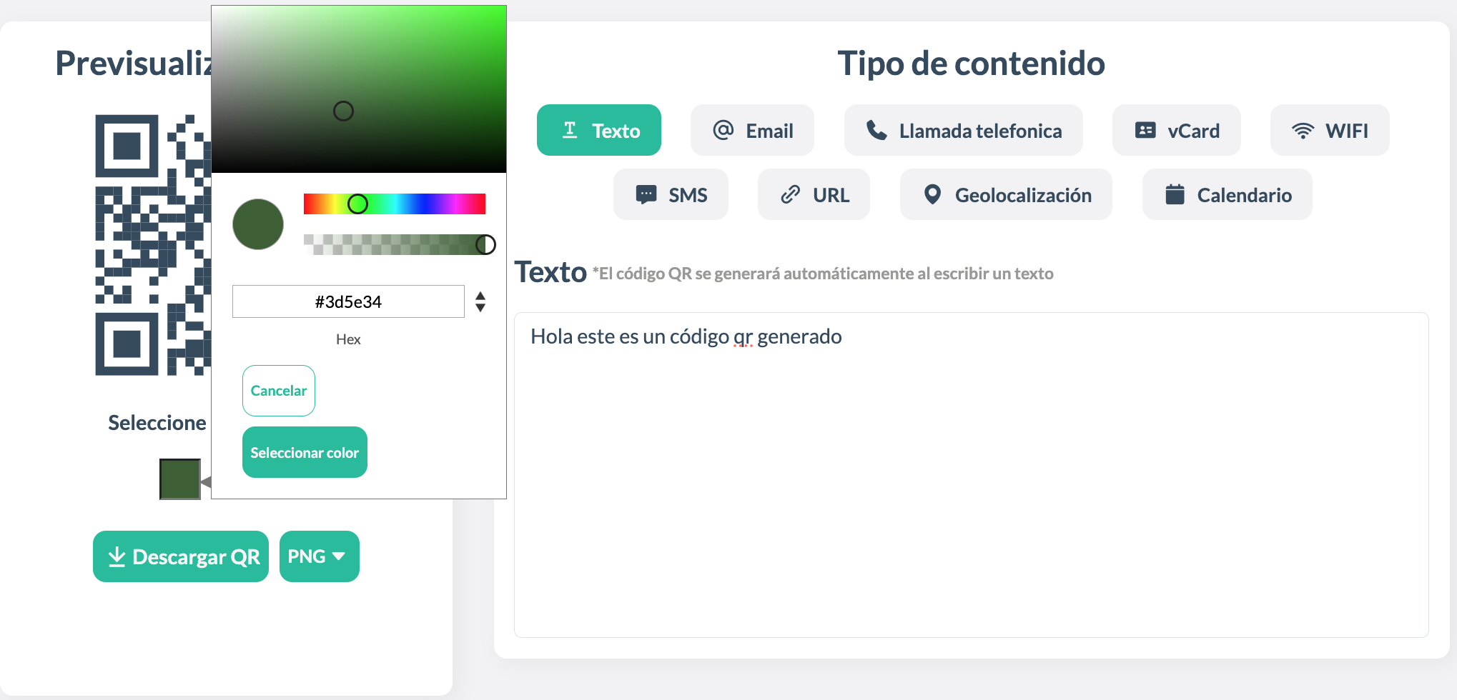 Personaliza y descarga tu código qr