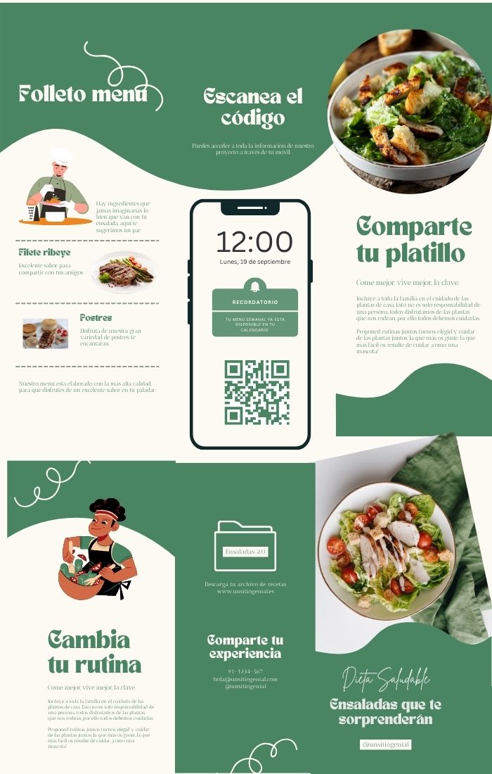 Generar código QR en Folletos