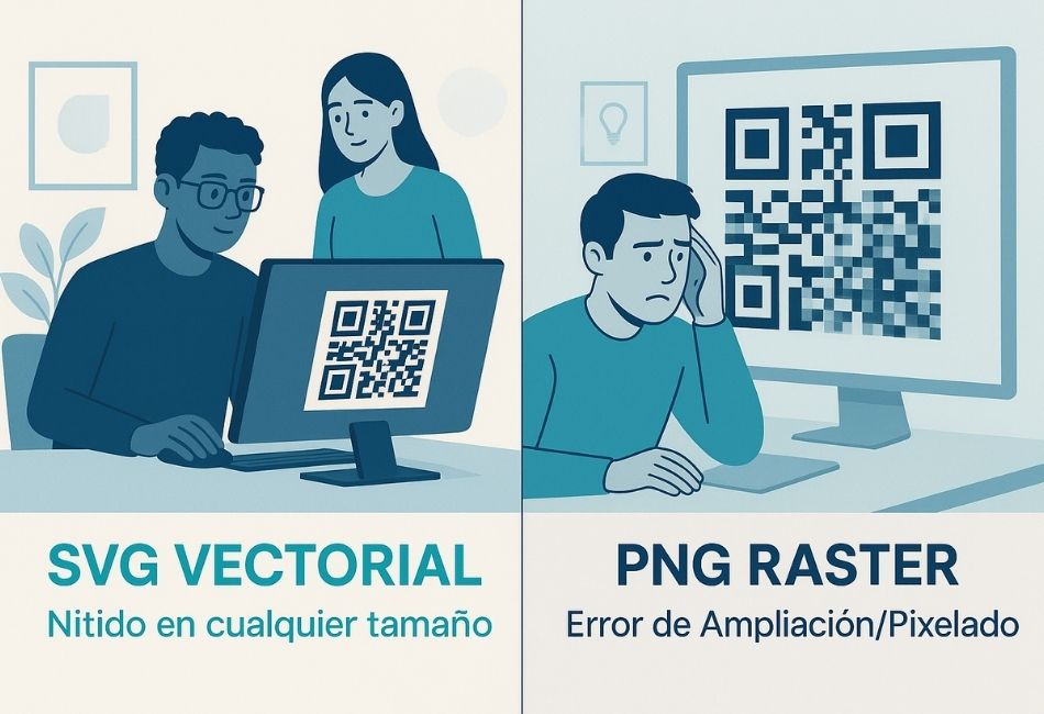 Guía de Formatos QR: PNG, SVG, PDF… ¿Cuál es el Mejor para Impresión y Cuál para Web?